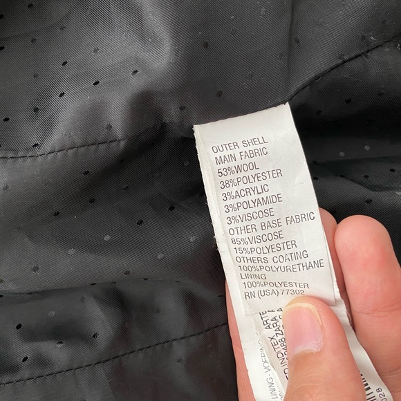 Zara Wool Blend Faux Leather Moto Biker Jacket - Picture 8 of 11